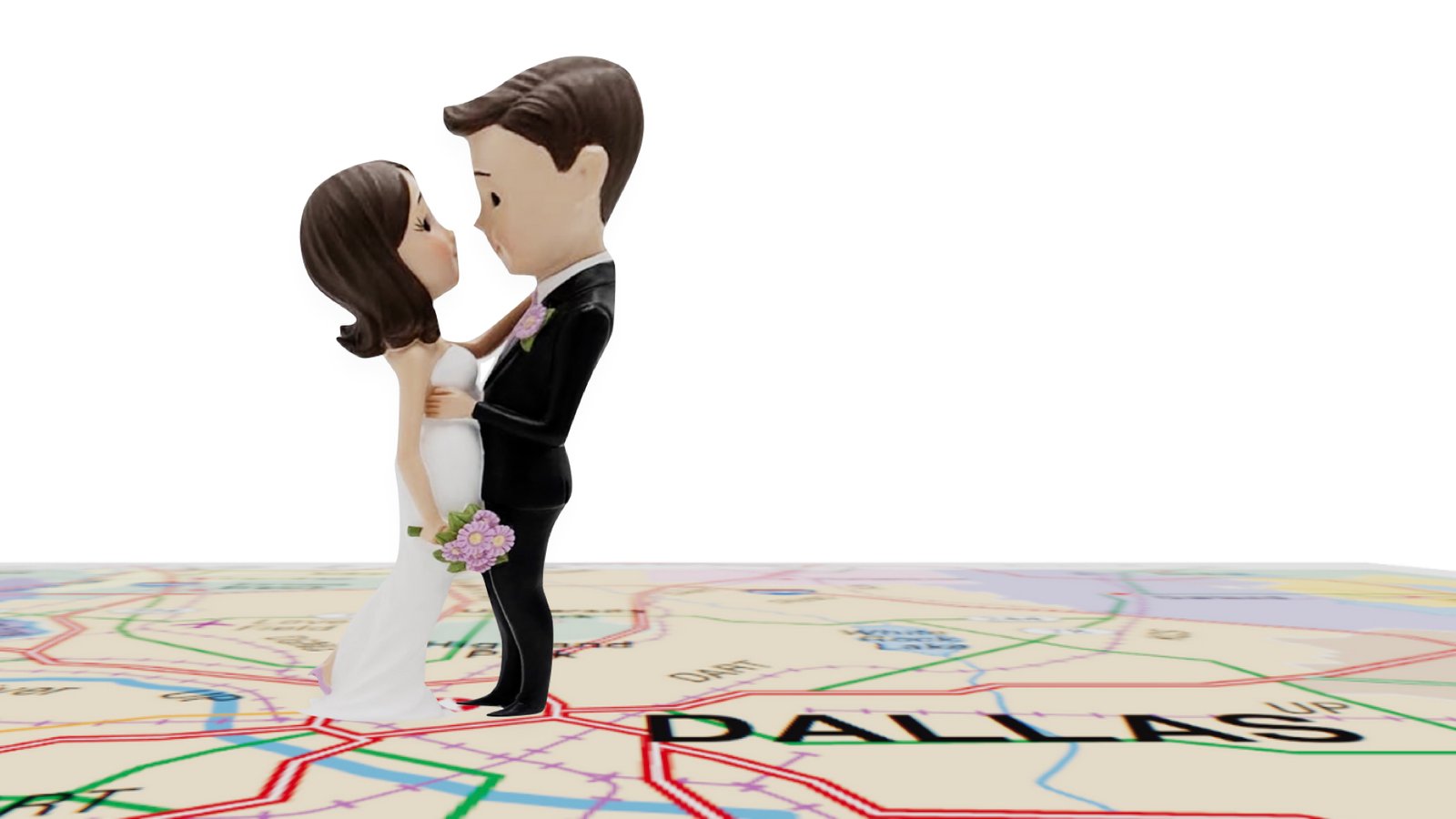 wedding dj near me cake topper on Dallas city map